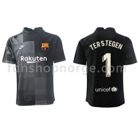 Billige Fotballdrakter FC Barcelona Keeper Ter Stegen 1 Bortedrakt 2021-2022 Kortermet