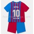 Billige Fotballdrakter FC Barcelona Lionel Messi 10 Barn Hjemmedrakt 2021-2022 Kortermet