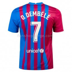 Billige Fotballdrakter FC Barcelona O. Dembele 7 Hjemmedrakt 2021-2022 Kortermet