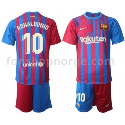 Billige Fotballdrakter FC Barcelona Ronaldinho 10 Barn Hjemmedrakt 2021-2022 Kortermet