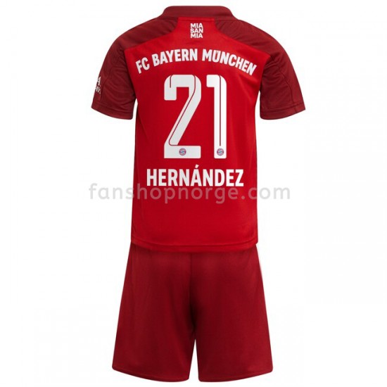 Billige Fotballdrakter FC Bayern München Lucas Hernandez 21 Barn Hjemmedrakt 2021-2022 Kortermet