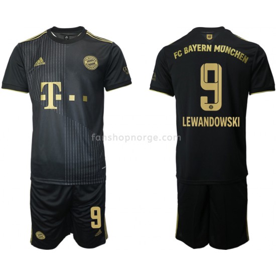 Billige Fotballdrakter FC Bayern München Robert Lewandowski 9 Barn Bortedrakt 2021-2022 Kortermet