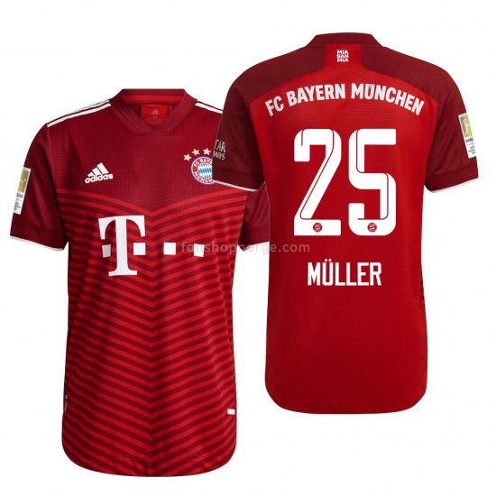 Billige Fotballdrakter FC Bayern München Thomas Muller 25 Hjemmedrakt 2021-2022 Kortermet
