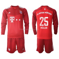 Billige Fotballdrakter FC Bayern München Thomas Muller 25 Barn Hjemmedrakt 2021-2022 Langermet