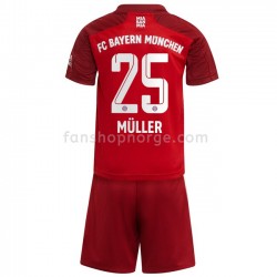 Billige Fotballdrakter FC Bayern München Thomas Muller 25 Barn Hjemmedrakt 2021-2022 Kortermet