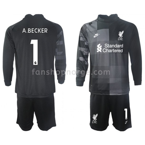Billige Fotballdrakter Liverpool Keeper A.BECKER 1 Barn Tredjedrakt 2021-2022 Langermet