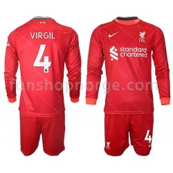 Billige Fotballdrakter Liverpool VIRGIL 4 Barn Hjemmedrakt 2021-2022 Langermet