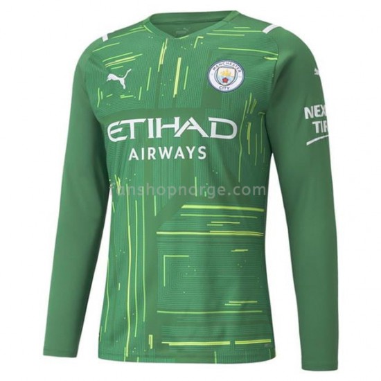 Billige Fotballdrakter Manchester City Keeper Bortedrakt 2021-2022 Langermet