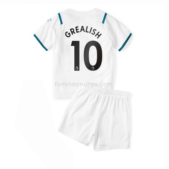 Billige Fotballdrakter Manchester City Jack Grealish 10 Barn Bortedrakt 2021-2022 Kortermet