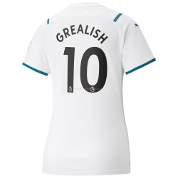 Billige Fotballdrakter Manchester City Jack Grealish 10 Dame Bortedrakt 2021-2022 Kortermet