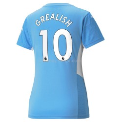 Billige Fotballdrakter Manchester City Jack Grealish 10 Dame Hjemmedrakt 2021-2022 Kortermet