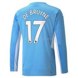 Billige Fotballdrakter Manchester City Kevin De Bruyne 17 Hjemmedrakt 2021-2022 Langermet