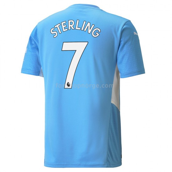 Billige Fotballdrakter Manchester City Raheem Sterling 7 Hjemmedrakt 2021-2022 Kortermet