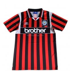 Billige Fotballdrakter Manchester City Retro Bortedrakt 1996 Kortermet
