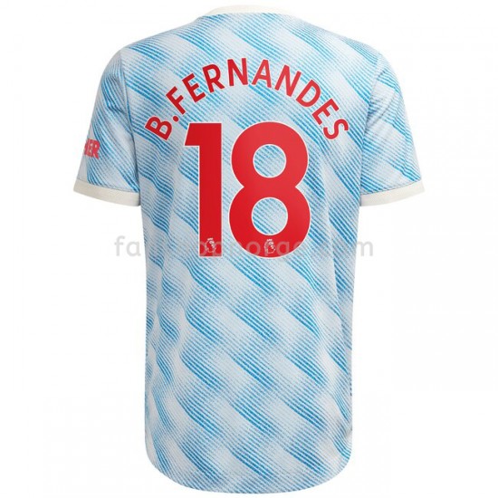 Billige Fotballdrakter Manchester United Bruno Fernandes 18 Bortedrakt 2021-2022 Kortermet
