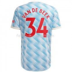 Billige Fotballdrakter Manchester United Donny Van De Beek 34 Bortedrakt 2021-2022 Kortermet