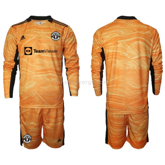 Billige Fotballdrakter Manchester United Keeper Barn Hjemmedrakt 2021-2022 Langermet