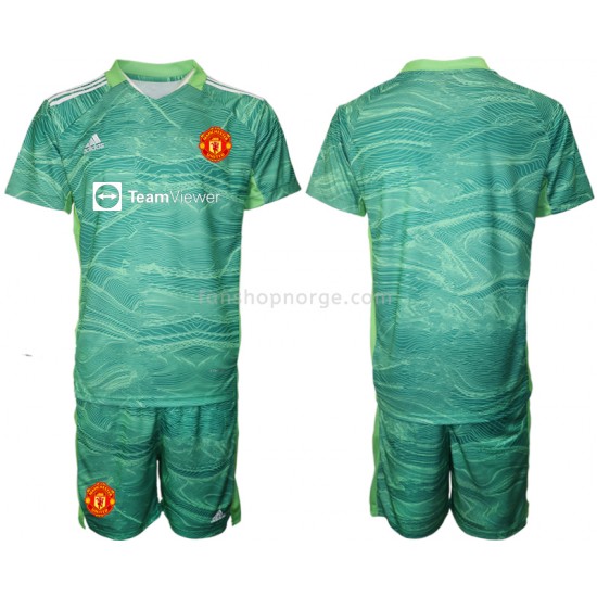 Billige Fotballdrakter Manchester United Keeper Barn Tredjedrakt 2021-2022 Kortermet