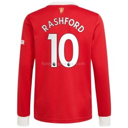 Billige Fotballdrakter Manchester United Marcus Rashford 10 Hjemmedrakt 2021-2022 Langermet