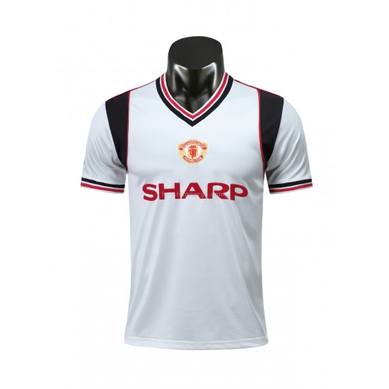 Billige Fotballdrakter Manchester United Retro Bortedrakt 1985 Kortermet