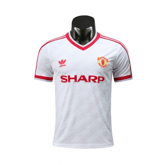 Billige Fotballdrakter Manchester United Retro Bortedrakt 1986 Kortermet