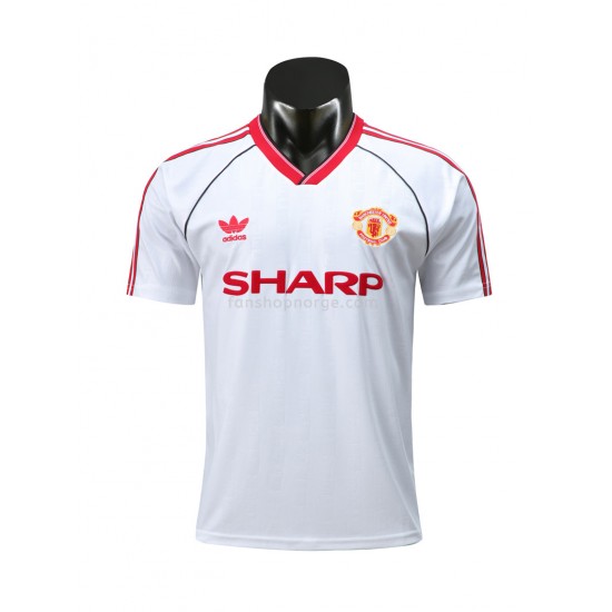 Billige Fotballdrakter Manchester United Retro Bortedrakt 1988 Kortermet