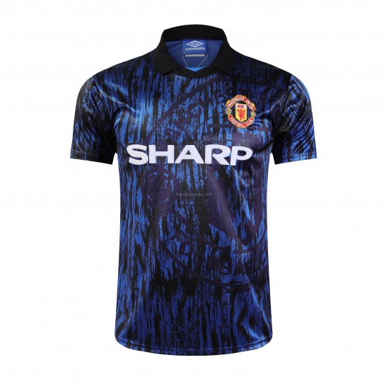 Billige Fotballdrakter Manchester United Retro Bortedrakt 1993 Kortermet