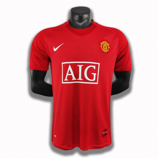 Billige Fotballdrakter Manchester United Retro Hjemmedrakt 2007-2008 Kortermet