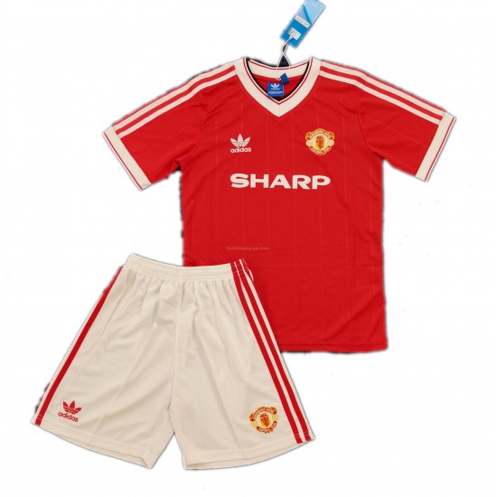 Billige Fotballdrakter Manchester United Retro Barn Hjemmedrakt 1984 Kortermet
