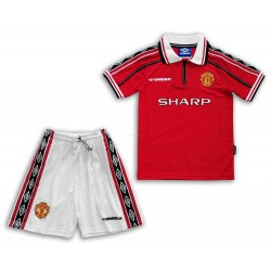 Billige Fotballdrakter Manchester United Retro Barn Hjemmedrakt 1998-1999 Kortermet