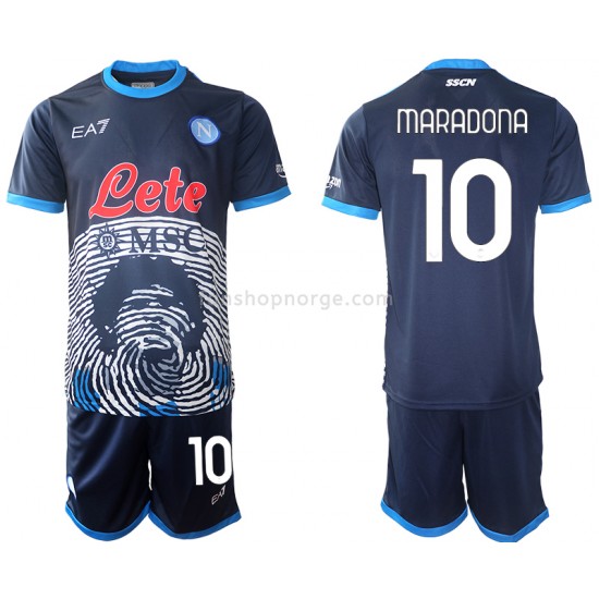Billige Fotballdrakter SSC SSC Napoli Diego Maradona 10 Special 2 Barn Hjemmedrakt 2021-2022 Kortermet
