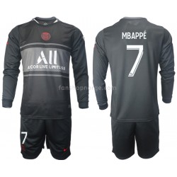 Billige Fotballdrakter Paris Saint-Germain Kylian Mbappé 7 Barn Tredjedrakt 2021-2022 Langermet