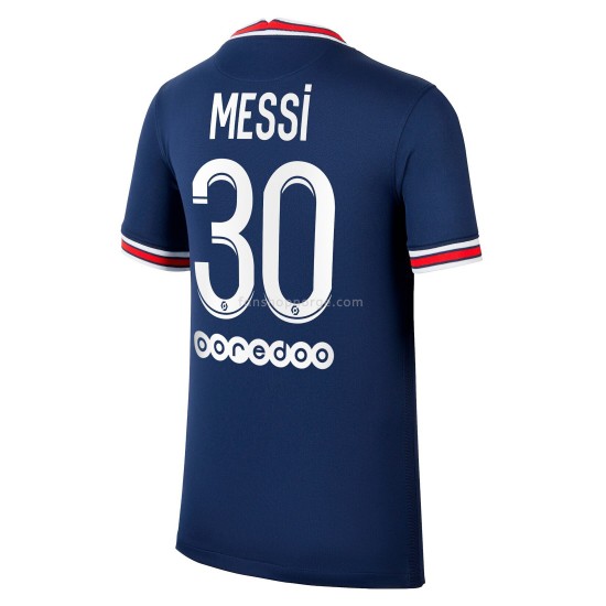 Billige Fotballdrakter Paris Saint-Germain Lionel Messi 30 Hjemmedrakt 2021-2022 Kortermet