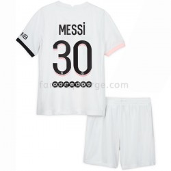 Billige Fotballdrakter Paris Saint-Germain Lionel Messi 30 Barn Bortedrakt 2021-2022 Kortermet