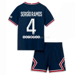 Billige Fotballdrakter Paris Saint-Germain Sergio Ramos 4 Barn Hjemmedrakt 2021-2022 Kortermet
