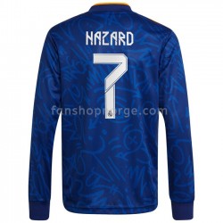 Billige Fotballdrakter Real Madrid Eden Hazard 7 Bortedrakt 2021-2022 Langermet