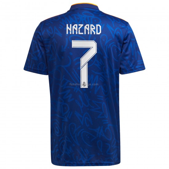 Billige Fotballdrakter Real Madrid Eden Hazard 7 Bortedrakt 2021-2022 Kortermet