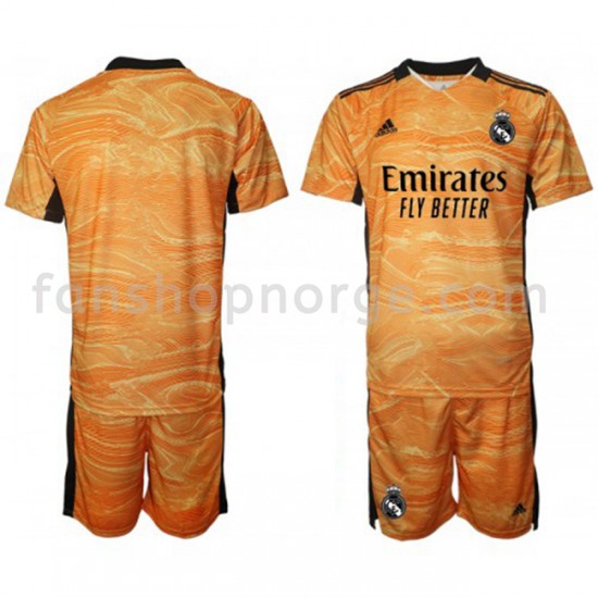 Billige Fotballdrakter Real Madrid Keeper Barn Bortedrakt 2021-2022 Kortermet