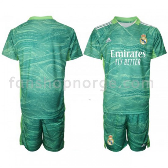 Billige Fotballdrakter Real Madrid Keeper Barn Tredjedrakt 2021-2022 Kortermet