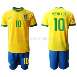 Billige Fotballdrakter Brasil Neymar JR 10 Barn Hjemmedrakt 2020-2021 Kortermet