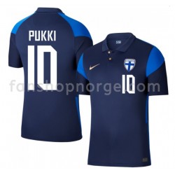 Billige Fotballdrakter Finland Teemu Pukki 10 Bortedrakt Euro 2020 Kortermet