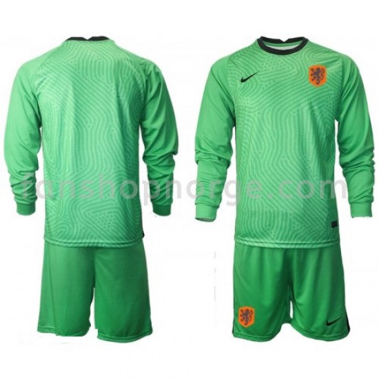 Billige Fotballdrakter Nederland Keeper Barn Bortedrakt Euro 2020 Langermet