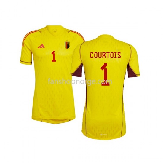 Billige Fotballdrakter Belgia Courtois 1 Keeper Herre Bortedrakt World Cup 2022 Kortermet