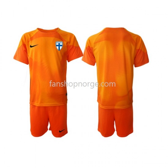 Billige Fotballdrakter Finland Keeper Barn Hjemmedrakt 2022-2023 Kortermet