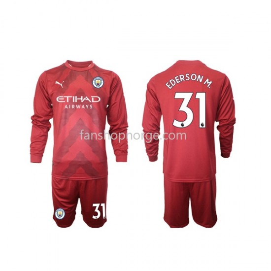 Billige Fotballdrakter Manchester City Ederson M 31 Keeper Barn Hjemmedrakt 2022-2023 Langermet