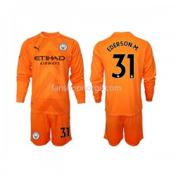Billige Fotballdrakter Manchester City Ederson M 31 Keeper Barn Tredjedrakt 2022-2023 Langermet