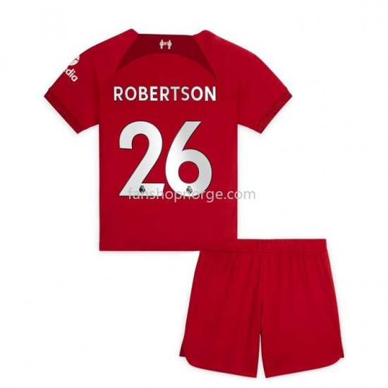 Billige Fotballdrakter Liverpool Robertson 26 Barn Hjemmedrakt 2022-2023 Kortermet