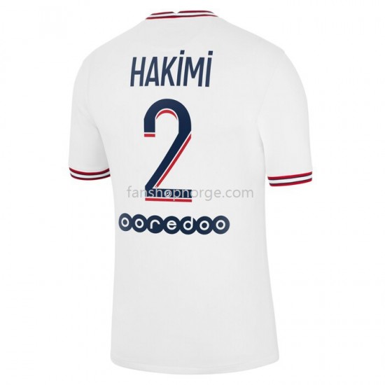 Billige Fotballdrakter Paris Saint-Germain Hakimi 2 Fjerdedrakt 2021-2022 Kortermet