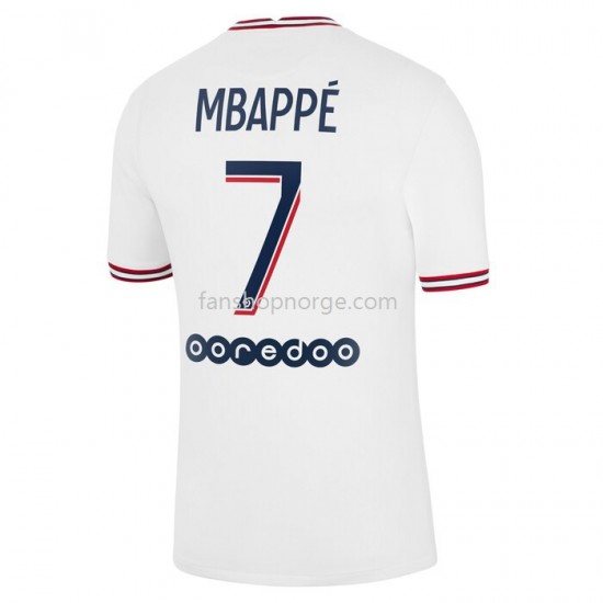 Billige Fotballdrakter Paris Saint-Germain Kylian Mbappe 7 Fjerdedrakt 2021-2022 Kortermet