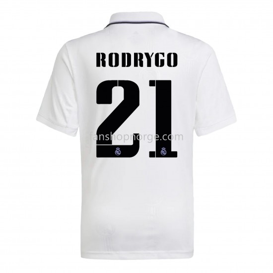 Billige Fotballdrakter Real Madrid Rodrygo 21 Hjemmedrakt 2022-2023 Kortermet